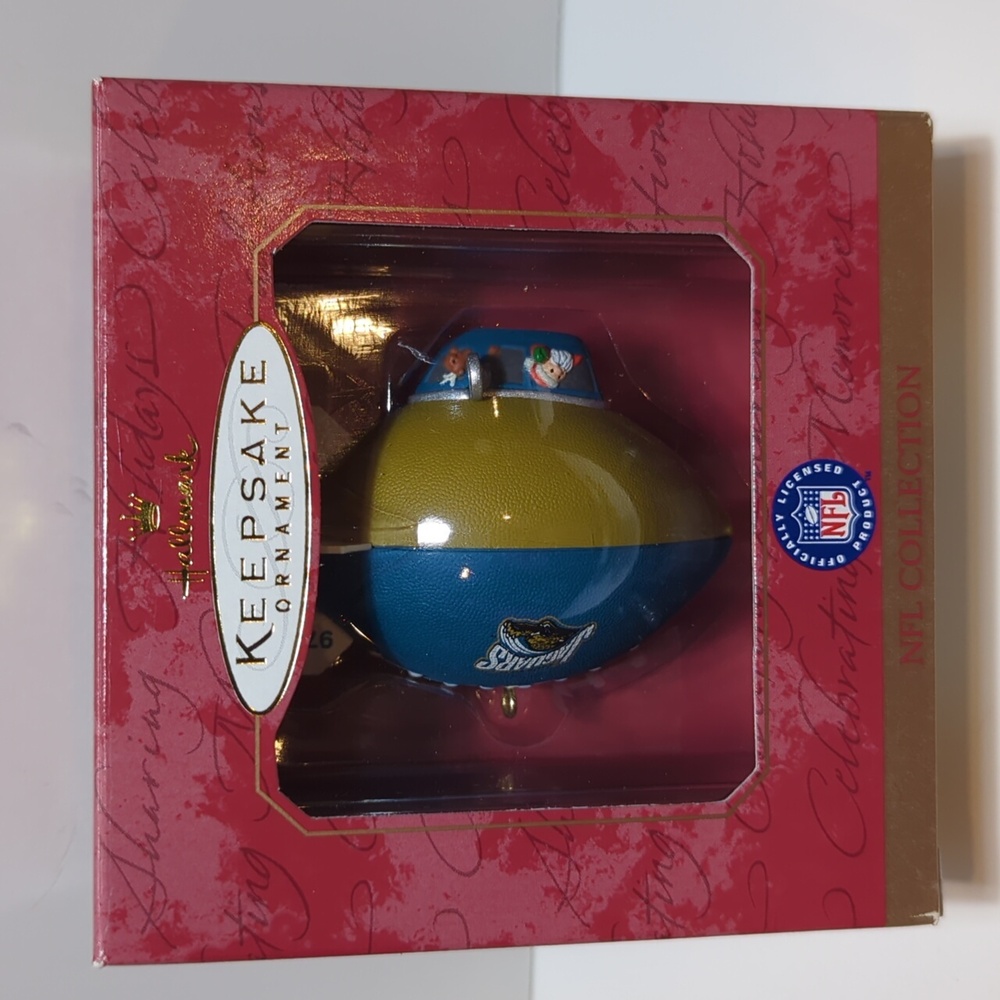 Vintage 1997 Hallmark NFL blimp ornament Jacksonville Jaguars